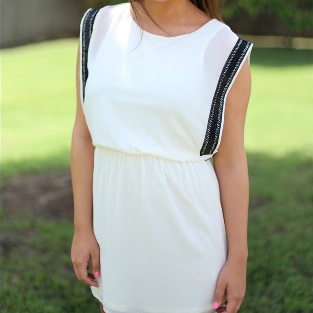 Pink, lined dress with cap/kimono sleeves